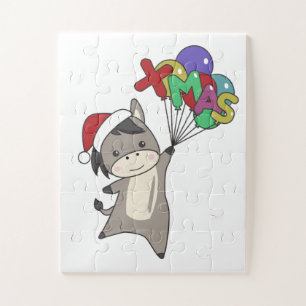 Donkeys WeihnachtsDonkeys Wintertiere Puzzle