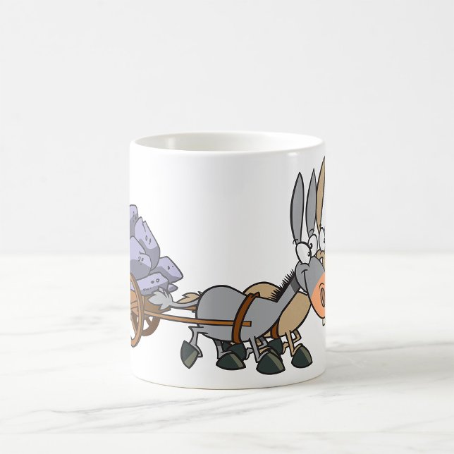 Donkies ziehen ein Herz Kaffeetasse (Von Creator hochgeladen)