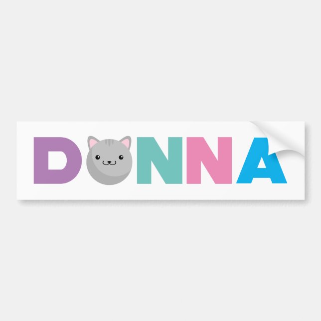 Donna Gray oder Ginger Cat Autoaufkleber (Vorne)