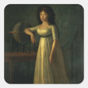 Donna Joaquina Tellez-Giron, Tochter des Herzog Quadratischer Aufkleber