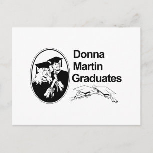 DONNA MARTIN GRADUATES ANKÜNDIGUNGSPOSTKARTE
