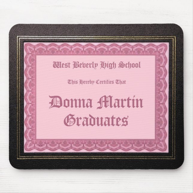 Donna Martin graduiert Diplom mousepad (Vorne)