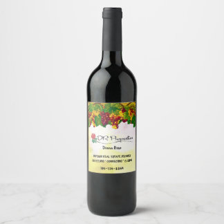 Donna Rose Custom Wein Flasche Label (3,5" x 4" Weinetikett