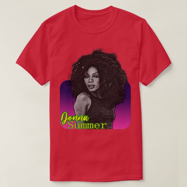 Donna Summer Retro Art Fankunst T-Shirt (Design vorne)