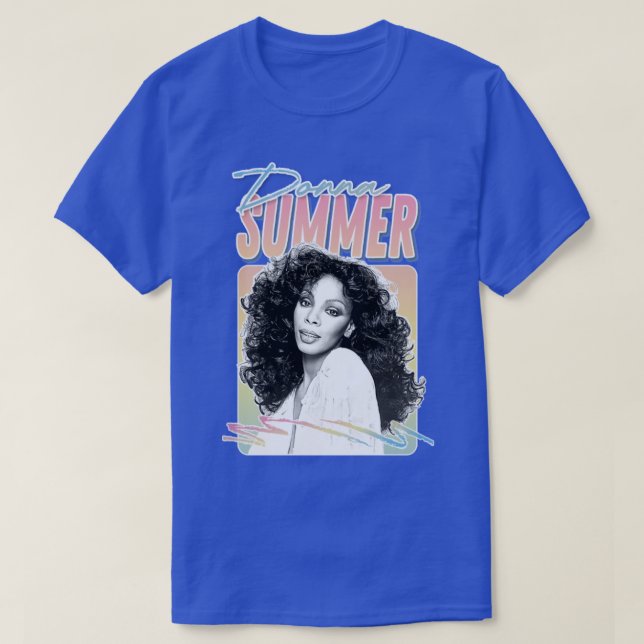 Donna Summer Retro Stil Lüfter Design 9 T-Shirt (Design vorne)