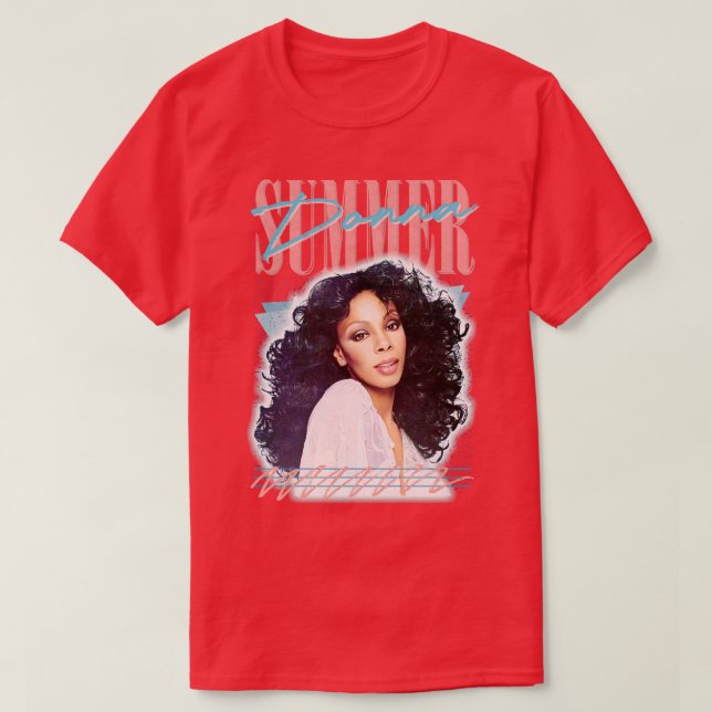 Donna Summer Retro Style Fan Design T-Shirt (Design vorne)