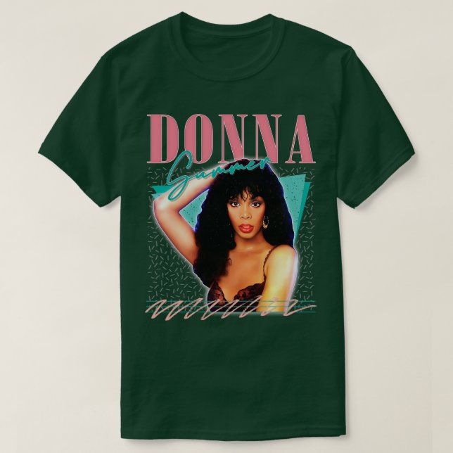 Donna Summer Retro Style Fan Kunst, Dichtung und M T-Shirt (Design vorne)