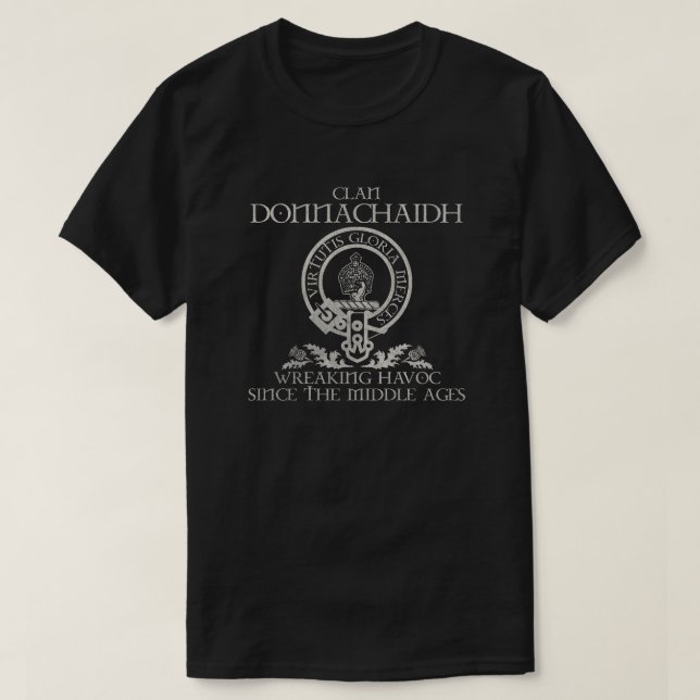 Donnachaidh Clan Wappen Schottischer Nachname Tart T-Shirt (Design vorne)