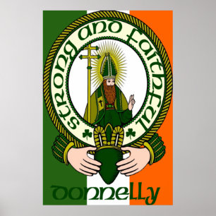 Donnelly Clan-Motto-Plakat-Druck Poster