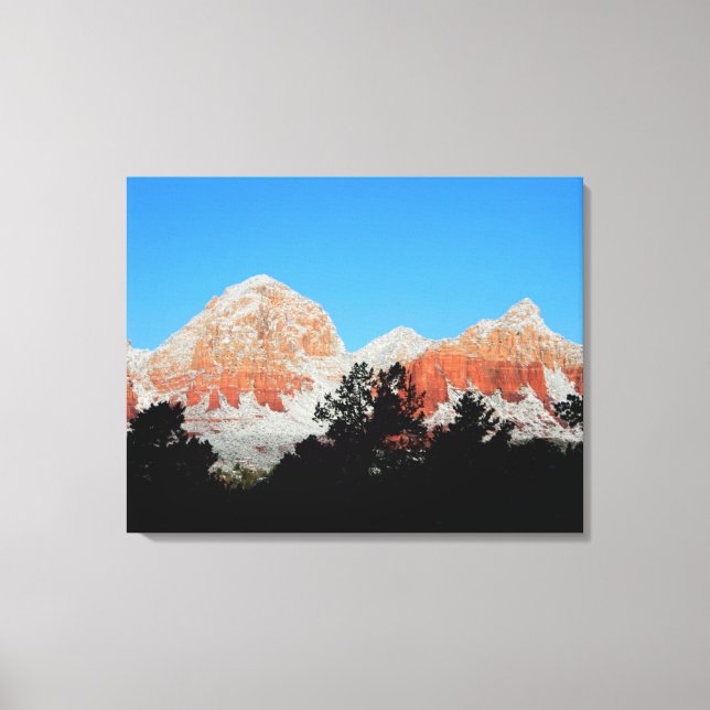 Donner Berg in schneebedeckten Leinwand (Vorderseite)