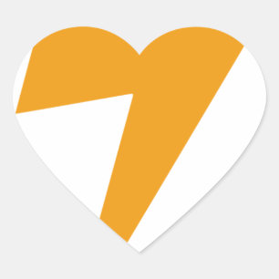 Donner Energie Gelbdruck Herz-Aufkleber