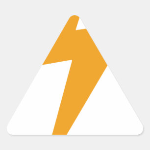 Donner Energie Gelber Druck Dreieckiger Aufkleber