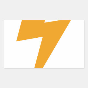 Donner Energie Gelber Druck Rechteckiger Aufkleber