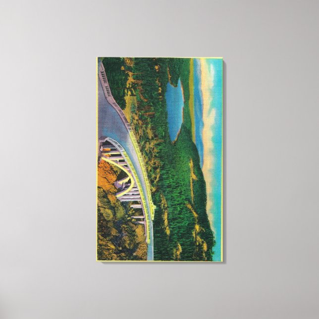 Donner-Gedenkbrücke und Leinwanddruck (Vorderseite)