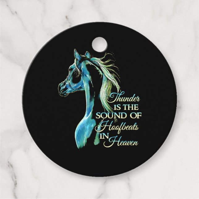 Donner ist der Klang von Heuschrecken im Himmel Geschenkanhänger (Vorderseite)