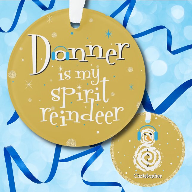 Donner ist mein Spirit Rentier Weihnachtsschmuck Ornament (Von Creator hochgeladen)