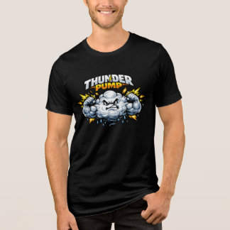 Donner Pumpen Sturm Maskottchen – Wütendes Wolken  Tri-Blend Shirt
