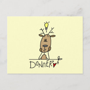 Donner Reindeer Weihnachtsgeschenke und T - Shirt Feiertagspostkarte