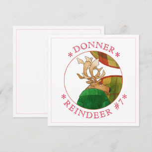 DONNER-RENTIERE 5,25" quadratische flache Karte