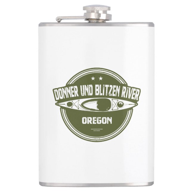Donner und Blitzen Fluss Oregon Kayaking Flachmann (Vorderseite)