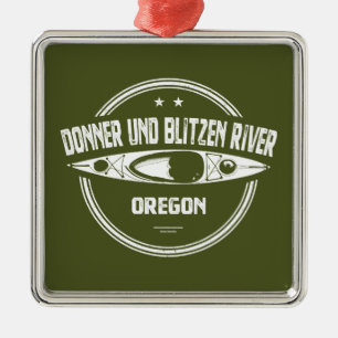 Donner und Blitzen Fluss Oregon Kayaking Ornament Aus Metall