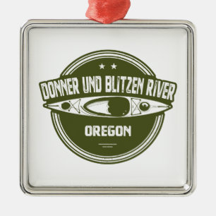 Donner und Blitzen Fluss Oregon Kayaking Ornament Aus Metall