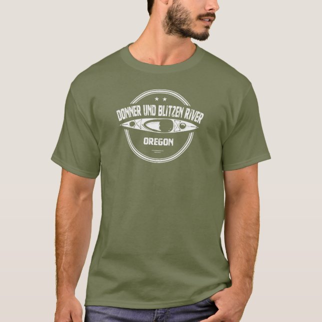 Donner und Blitzen Fluss Oregon Kayaking T-Shirt (Vorderseite)