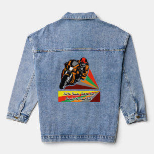 Donner und Staub: Retro Racing Vibes Jeansjacke