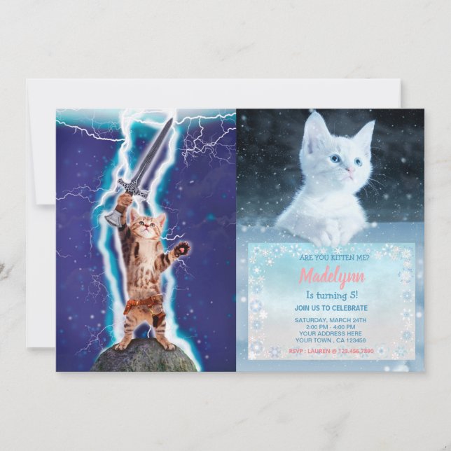 Donnerkatze Einladung (Vorderseite)