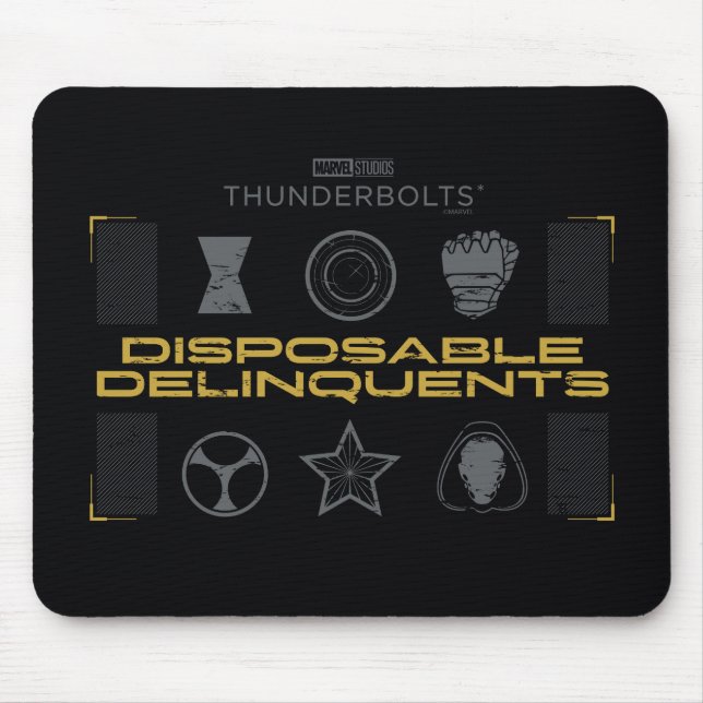 Donnerkeile* | Wegwerf-Verbrecher Mousepad (Vorne)