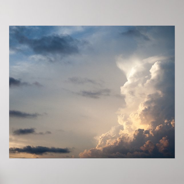 Donnerkleidung Wolken Himmel Sturmwolken Poster (Vorne)