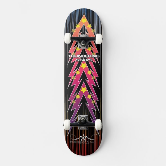 Donnernde Sterne 4/6 Skateboard (Vorderseite)