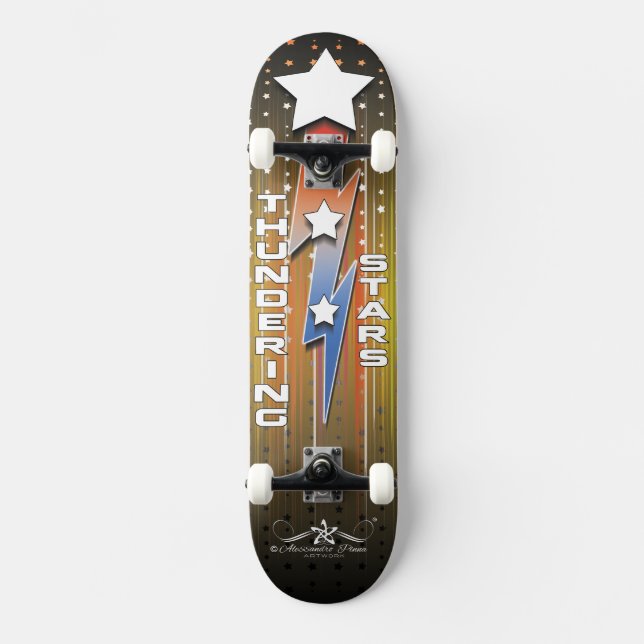Donnernde Sterne 6/6 Skateboard (Vorderseite)