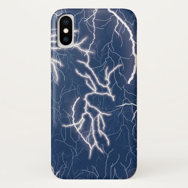 Donnerschlag Blitzlichter Gewitter Sturm Case-Mate iPhone Hülle (Rückseite)