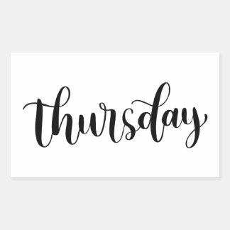 Donnerstag - Kalligrafie / Lettering Aufkleber