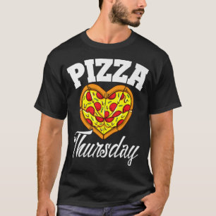 Donnerstag Pizza Night Funny Pizza Lover Fast Food T-Shirt