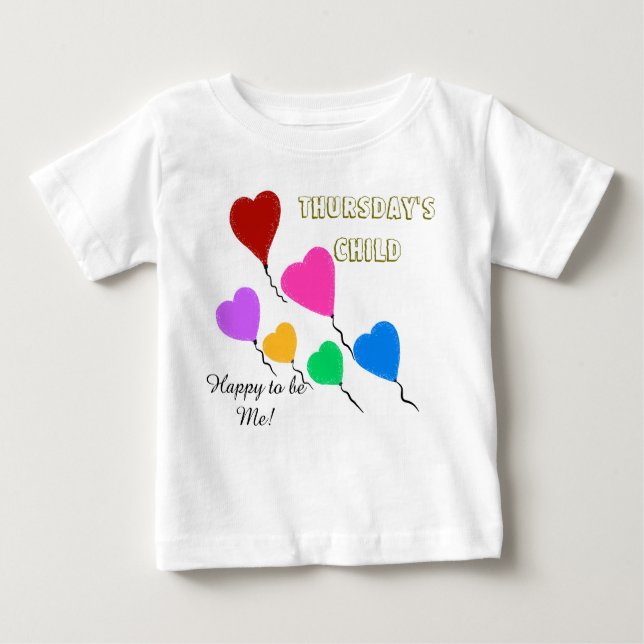 Donnerstagnachmittag Kinderherzen Baby T-shirt (Vorderseite)