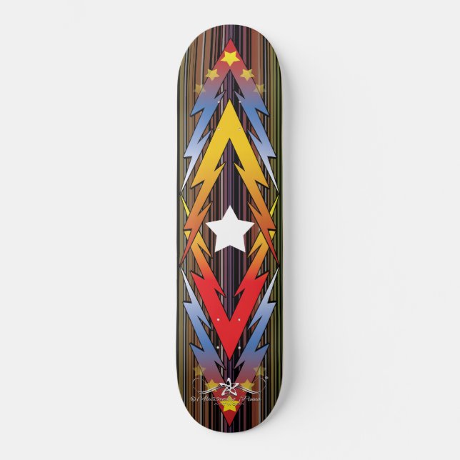 Donnervolle Sterne 5/6 Skateboard (Vorderseite)