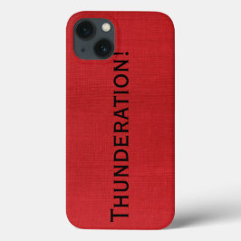 Donnerwetter! Fett schwarzer Text auf Red Linen Fo Case-Mate iPhone Hülle