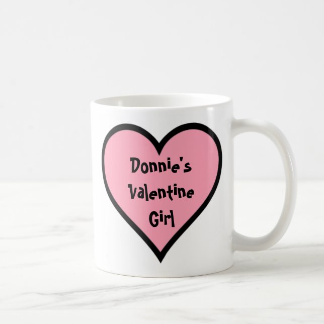 Donnies Valentinsgruß-Mädchen Kaffeetasse (Rechts)