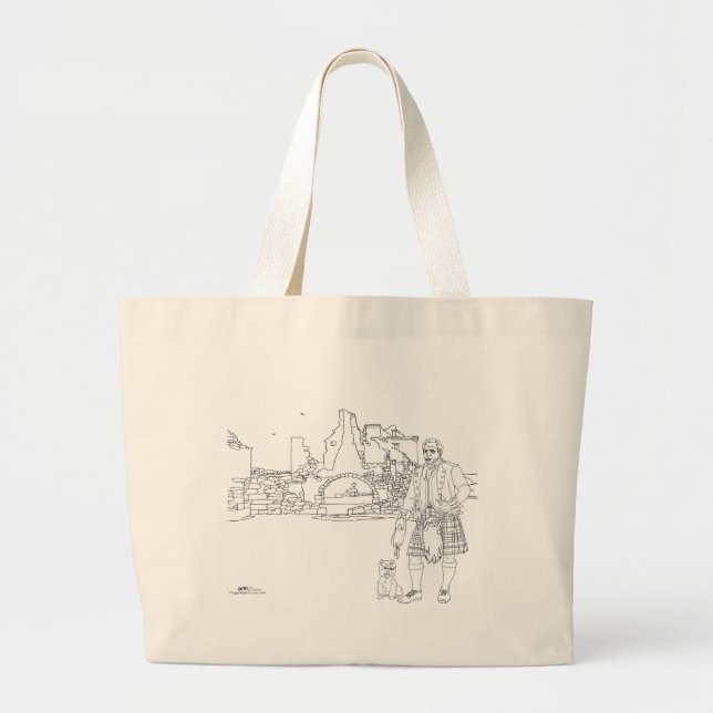 Donnottar Castle, Schottland Tote Bag Jumbo Stoffbeutel (Vorne)