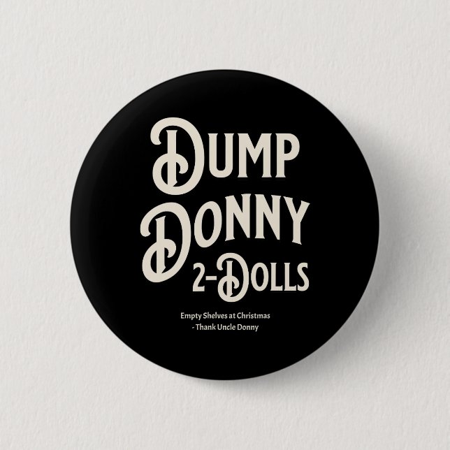 Donny 2 Dollar - Trump-Zolltarife - Spaß C Button (Vorderseite)