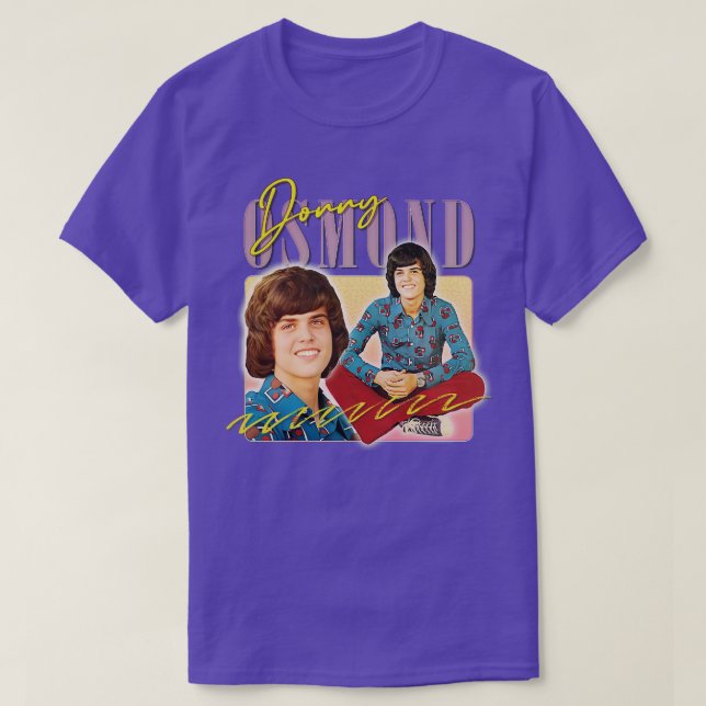 Donny Osmond Retro 70er Ästhetischer Lüfterentwurf T-Shirt (Design vorne)