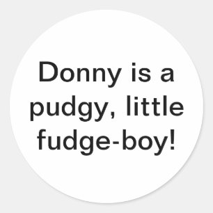 Donny pudgy, kleiner Ungeheuer Hankamer Artjunkhau Runder Aufkleber