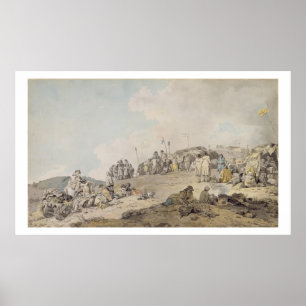 Donnybrook angemessen, 1782 (Stift, Tinte und w/c Poster