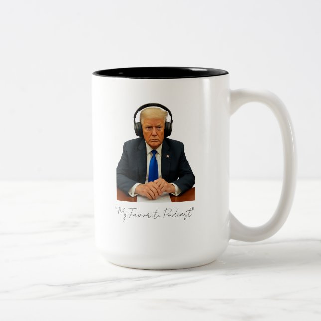 Donnys Lieblingspodcast Zweifarbige Tasse (Rechts)