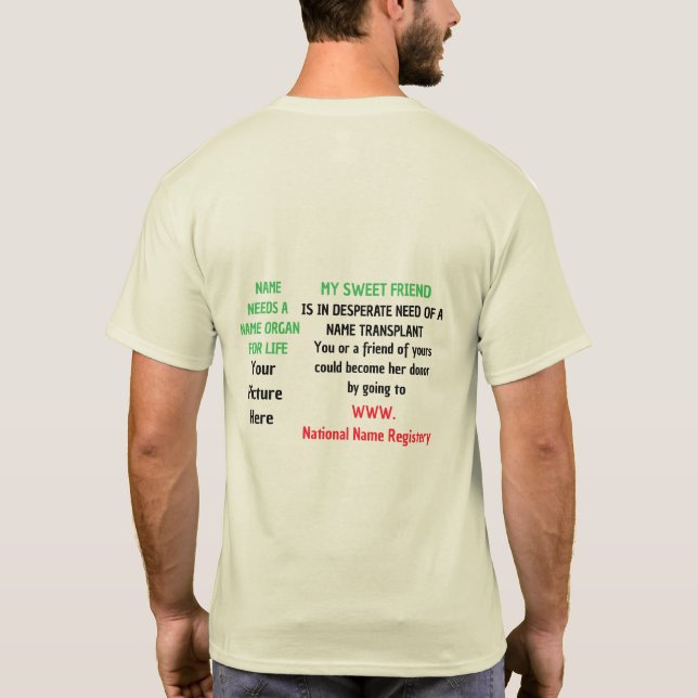 Donor Unisex Basic T - Shirt (Rückseite)