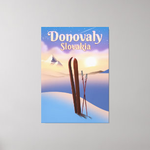Donovaly Slowakei Ski-Plakat. Leinwanddruck