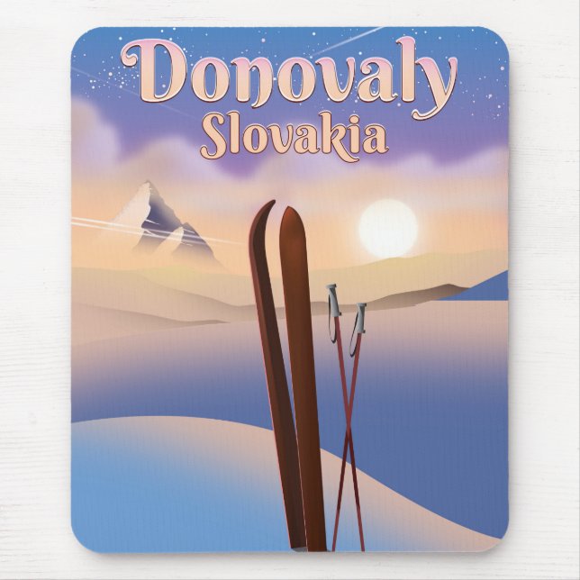 Donovaly Slowakei Ski Poster. Mousepad (Vorne)