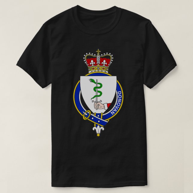 Donovan Coat of Arms Familienwappen T-Shirt (Design vorne)
